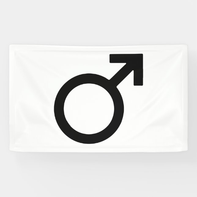 Male Gender Symbol Banner (Horizontal)