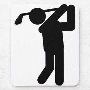 Male Golfer - Golf Symbol Mouse Pad