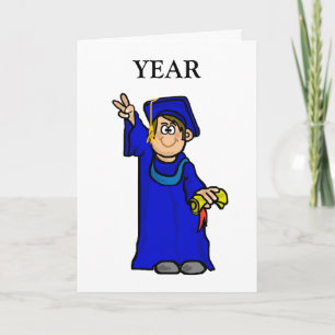Male Graduate - Customise Year  Greeting Card V