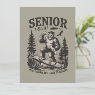 Male Graduation 2026 Grad Senior School Bigfoot Invitation