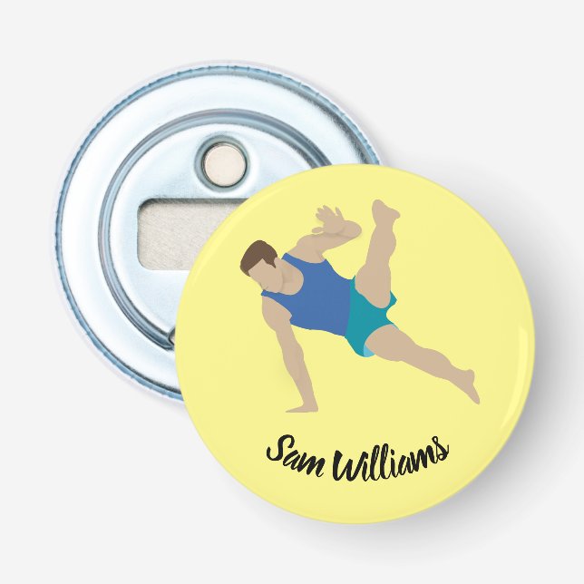 Male Gymnast Bottle Opener (Front)