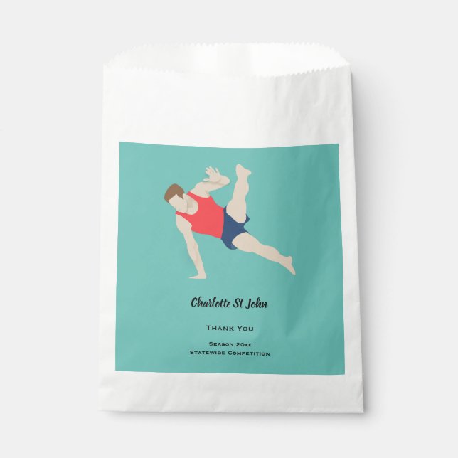 Male Gymnast Favour Bags (Front)