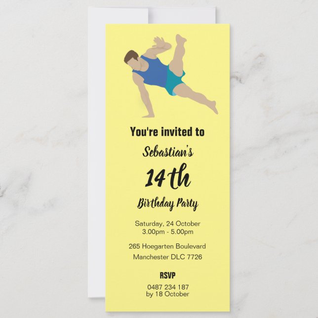 Male Gymnast Invitation (Front)