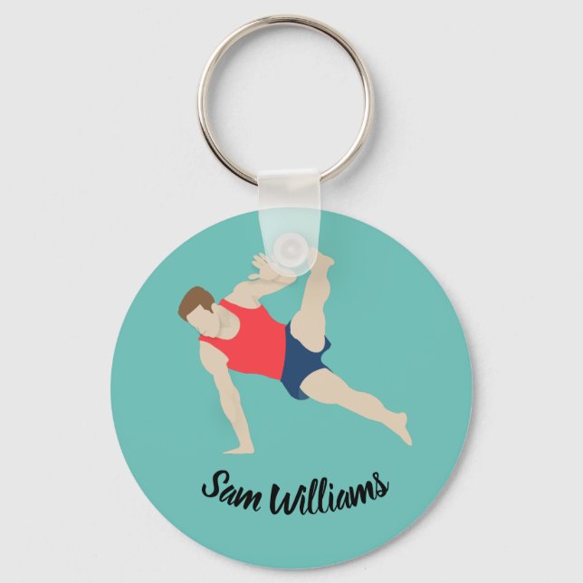 Male Gymnast Key Ring (Front)