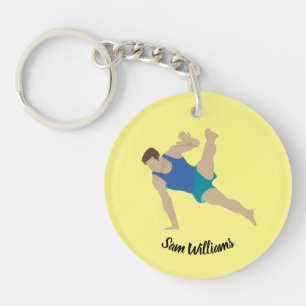 Male Gymnast Key Ring