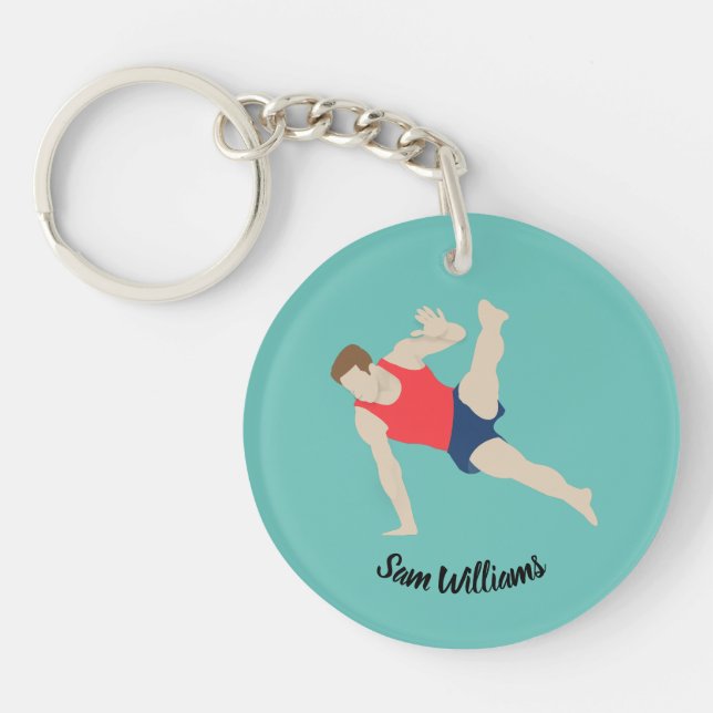 Male Gymnast Key Ring (Front)