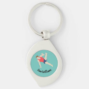 Male Gymnast Key Ring