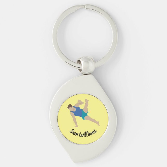 Male Gymnast Key Ring (Front)