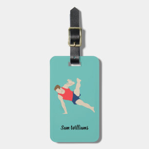 Male Gymnast Luggage Tag