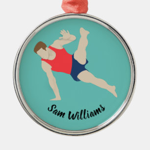 Male Gymnast Metal Tree Decoration