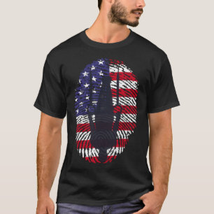 Male Gymnast Proud American Boys Gymnastics Rings  T-Shirt