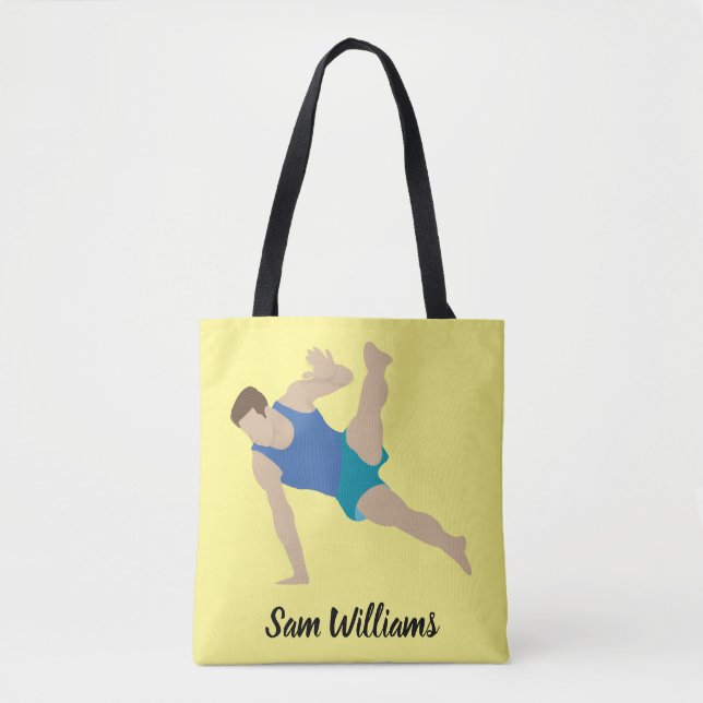 Male Gymnast Tote Bag (Front)
