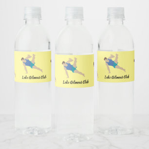 Male Gymnast Water Bottle Label