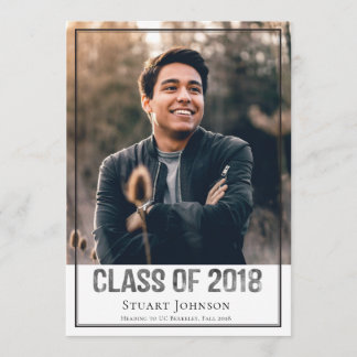 Male High School Photo Graduation Announcement