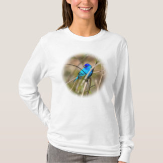 Male Indigo Bunting Songbird L/S T-Shirt