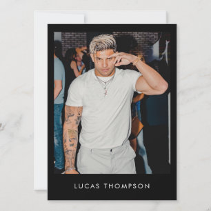 Male Influencer Actor Comp Card 5 Photo QR Code