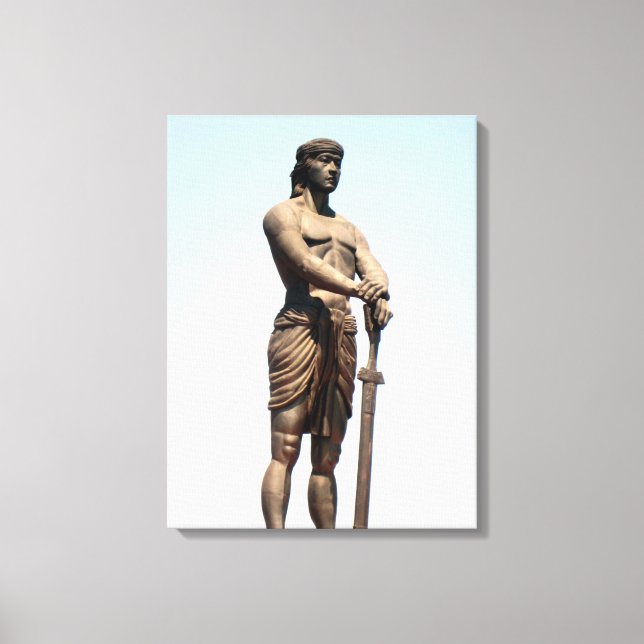 male lapu torso canvas print (Front)