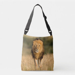 Male Lion Walking Crossbody Bag