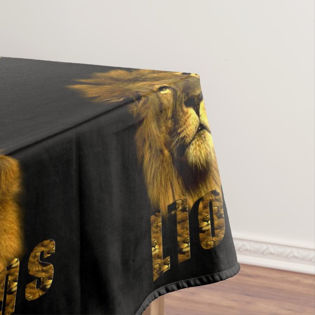 Male Lion With Lion's Name, Tablecloth (In Situ)