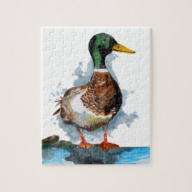 Male Mallard Duck Jigsaw Puzzle (Vertical)