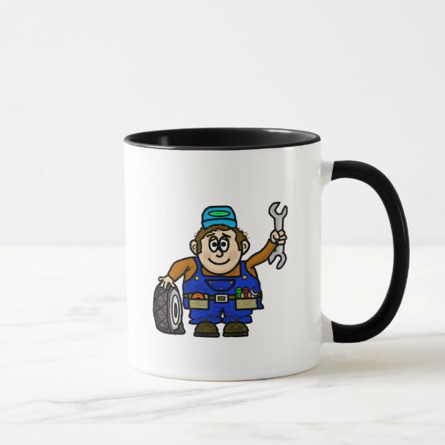 Male Mechanic Mug (Customise It!) (Right)