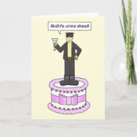 Male Midlife Crisis Birthday, Cartoon Humour.