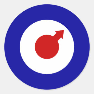 Male Mod Round Sticker