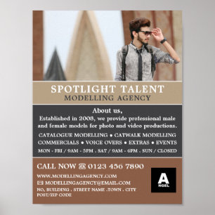Male Model, Modelling Agency, Model Agent Poster