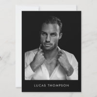 Male Modelling Actor Comp Card 5 Photo QR Code