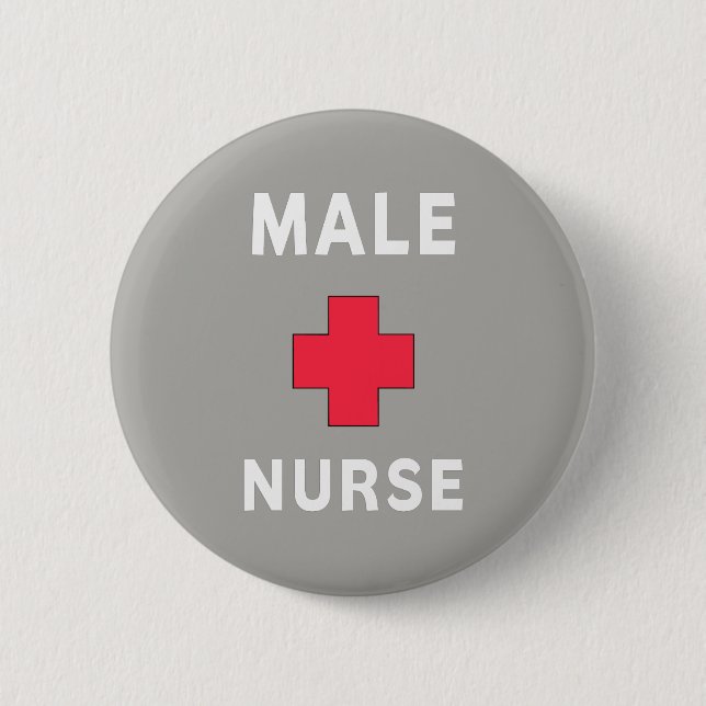 Male Nurse 6 Cm Round Badge (Front)