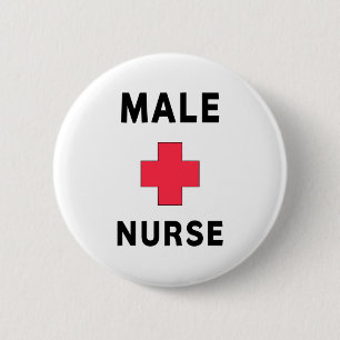 Male Nurse 6 Cm Round Badge