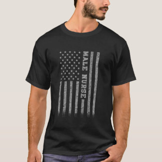 Male Nurse American Flag Long Sleeve T Shirt