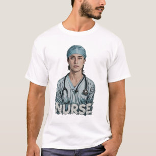 Male Nurse Appreciation Hero Art Gift T-Shirt