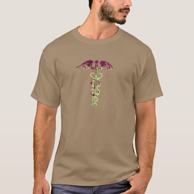 Male Nurse Caduceus Medical T-shirt (Front)