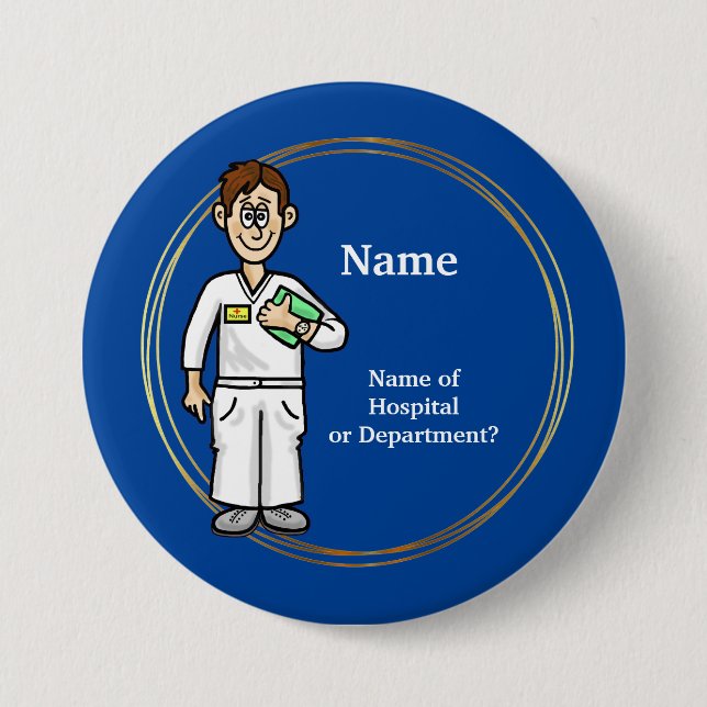 Male Nurse Customise Button (Front)