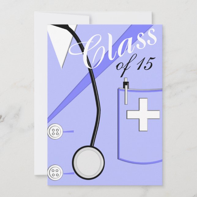 Male Nurse Graduation Party Invitations 2015 (Front)