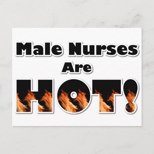 Male Nurses are Hot Postcard (Front)