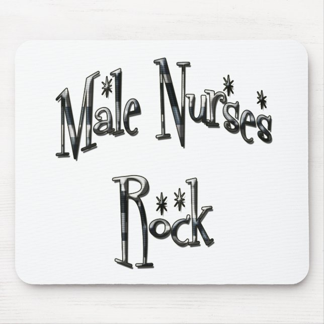 Male Nurses Rock Mouse Pad (Front)