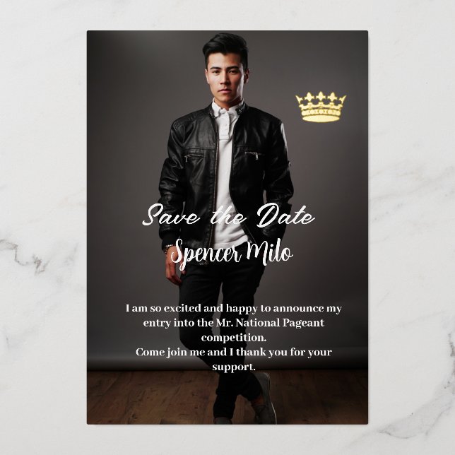 Male Pageant Announcement (Front)