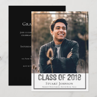 Male Photo Graduation Announcement Invitation
