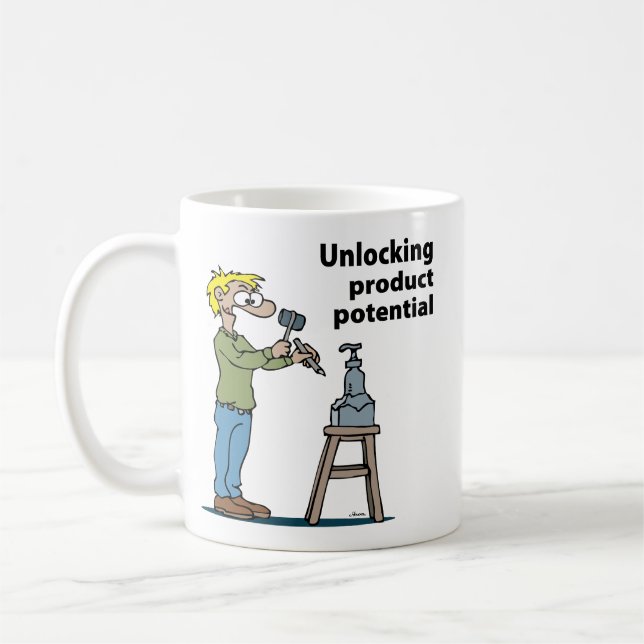 Male Product Designer Coffee Mug (Left)