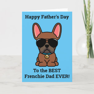 Male Red Fawn French Bulldog Father's Day Card