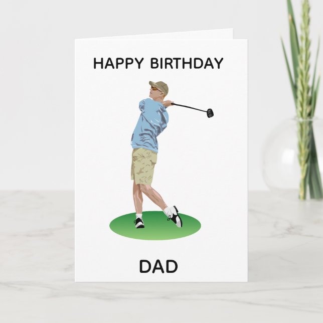 Male Relative, Golf Card. Card (Front)