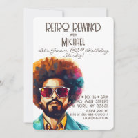 Male Retro Rewind 50th Birthday Shindig Party