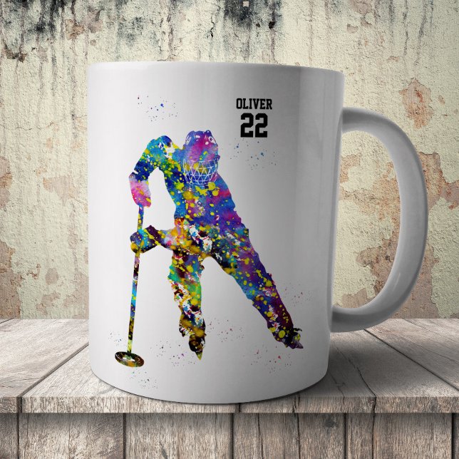 Male Ringette Player Coffee Mug (Creator Uploaded)