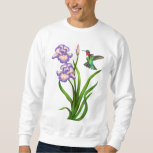 Male Ruby Throated Hummingbird on Iris Shirt