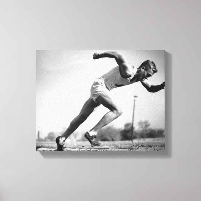 Male Runner Canvas Print (Front)