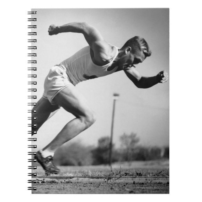 Male Runner Spiral Notebook (Front)