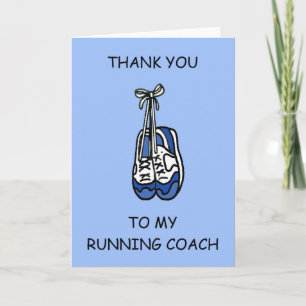 Male running coach Thanks Thank You Card