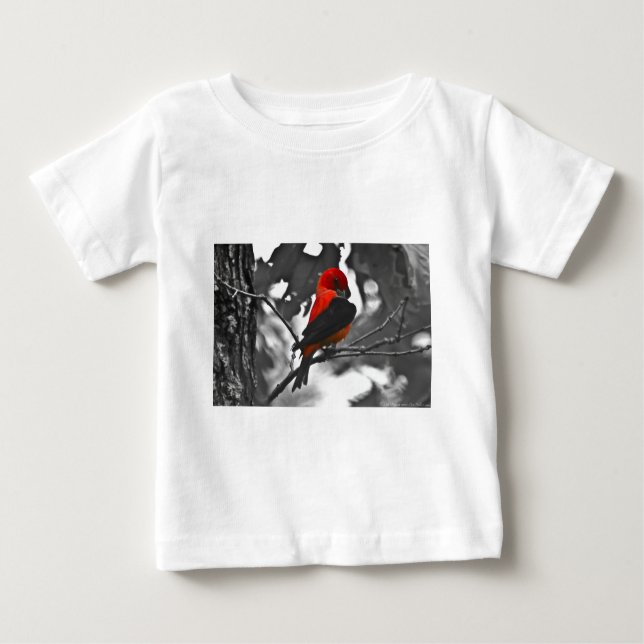 Male Scarlet Tanager Baby T-Shirt (Front)